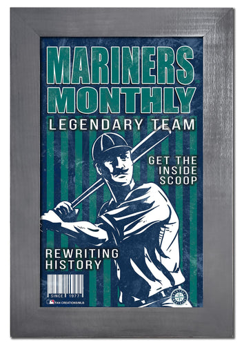 Fan Creations Home Decor Seattle Mariners   Team Monthly Frame 11x19