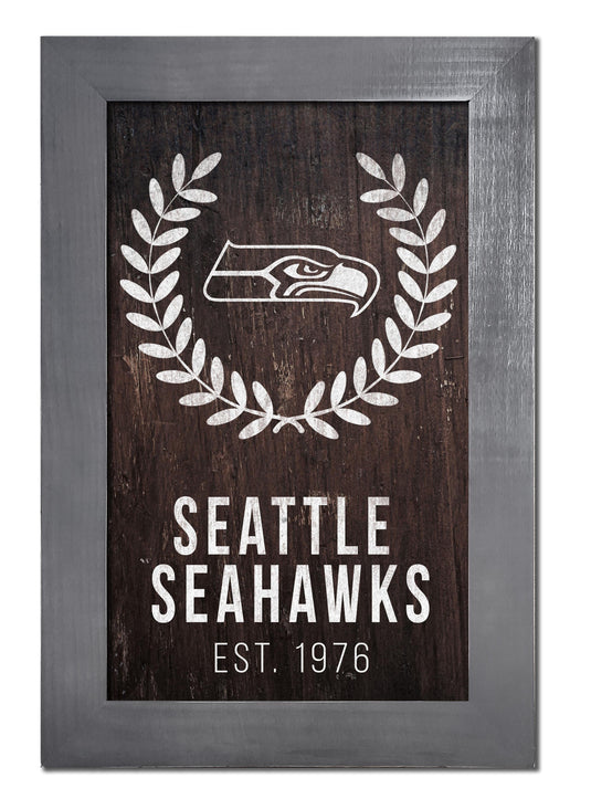 Fan Creations Home Decor Seattle Seahawks   Laurel Wreath 11x19