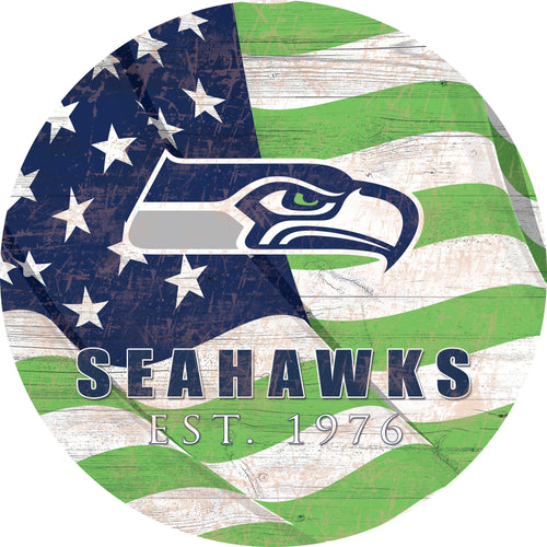 Fan Creations Home Decor Seattle Seahawks Team Color Flag Circle