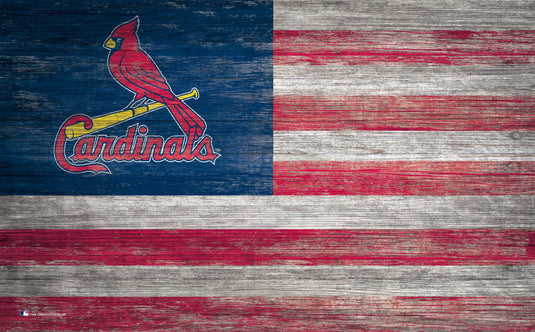 Fan Creations Home Decor St. Louis Cardinals   Distressed Flag 11x19