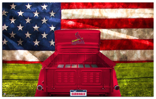 Fan Creations Home Decor St. Louis Cardinals  Patriotic Retro Truck 11x19