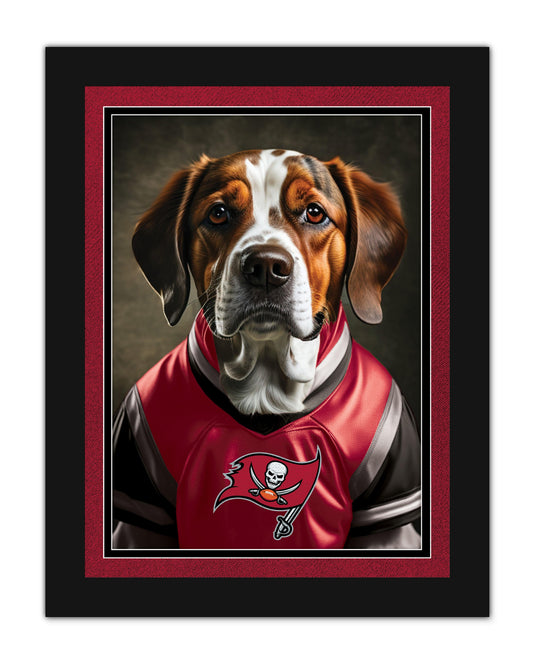 Fan Creations Wall Art Tampa Bay Buccaneers Dog in Team Jersey 12x16