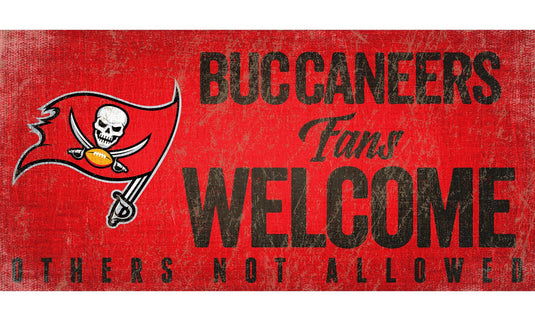 Fan Creations 6x12 Sign Tampa Bay Buccaneers Fans Welcome Sign