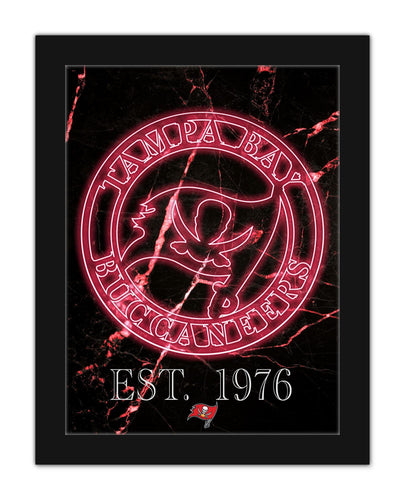 Fan Creations Wall Decor Tampa Bay Buccaneers Neon Circle Logo 12x16