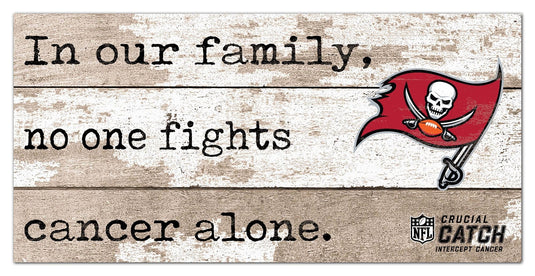 Fan Creations Home Decor Tampa Bay Buccaneers No One Fights Alone 6x12