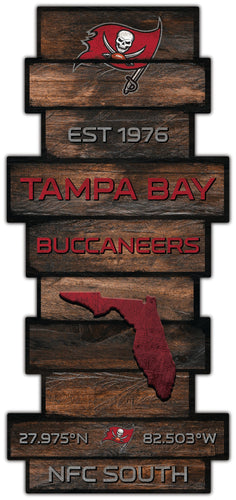 Fan Creations Wall Decor Tampa Bay Buccaneers Wood Celebration Stack