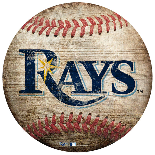 Fan Creations Wall Decor Tampa Bay Rays 12in Baseball Shaped Sign