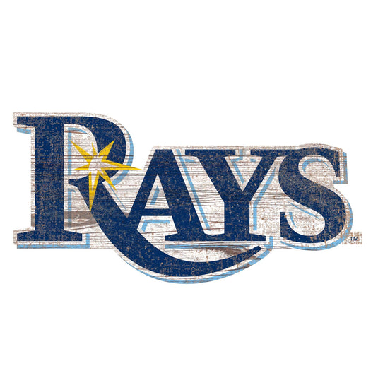 Fan Creations 24" Signs Tampa Bay Rays Distressed Logo Cutout Sign