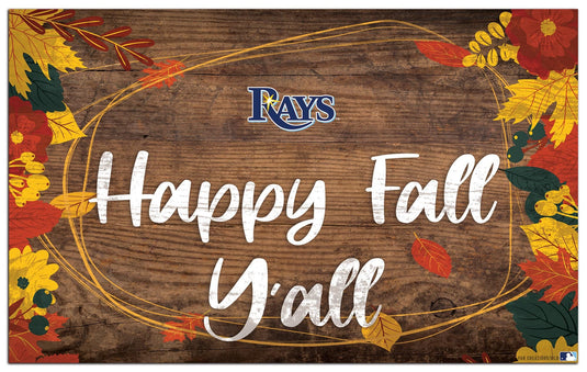Fan Creations Holiday Home Decor Tampa Bay Rays Happy Fall Yall 11x19