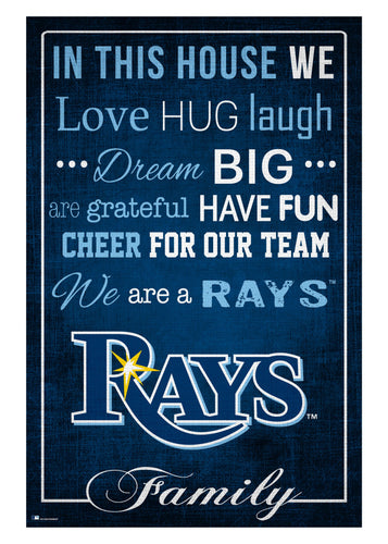 Fan Creations Home Decor Tampa Bay Rays   In This House 17x26