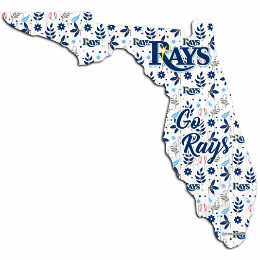 Fan Creations Wall Decor Tampa Bay Rays State Sign 24in
