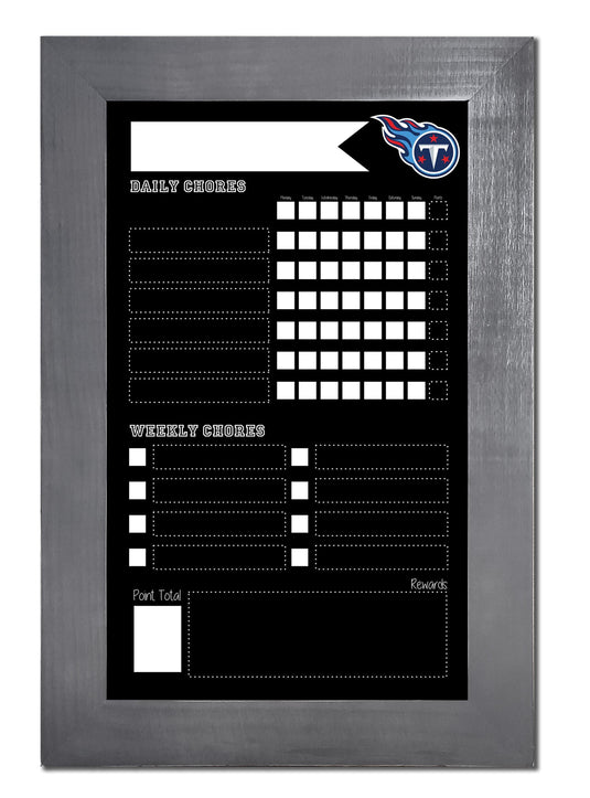 Fan Creations Home Decor Tennessee Titans   Chore Chart Chalkboard 11x19 With Frame