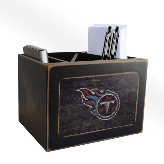 Fan Creations Desktop Stand Tennessee Titans Distressed Desktop Organizer With Team Color