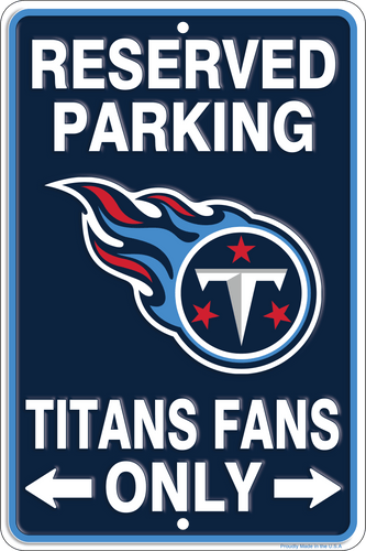 Fan Creations Wall Decor Tennessee Titans Reserved Parking Metal 12x18in