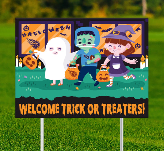 Fan Creations Yard Sign Tennessee Titans Welcome Trick or Treaters Yard Sign