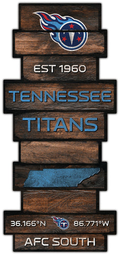 Fan Creations Wall Decor Tennessee Titans Wood Celebration Stack