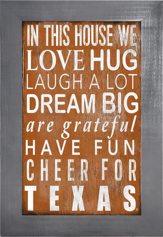 Fan Creations Home Decor Texas   Color In This House 11x19 Framed