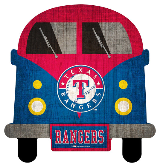 Fan Creations Wall Decor Texas Rangers 12in Team Bus Sign