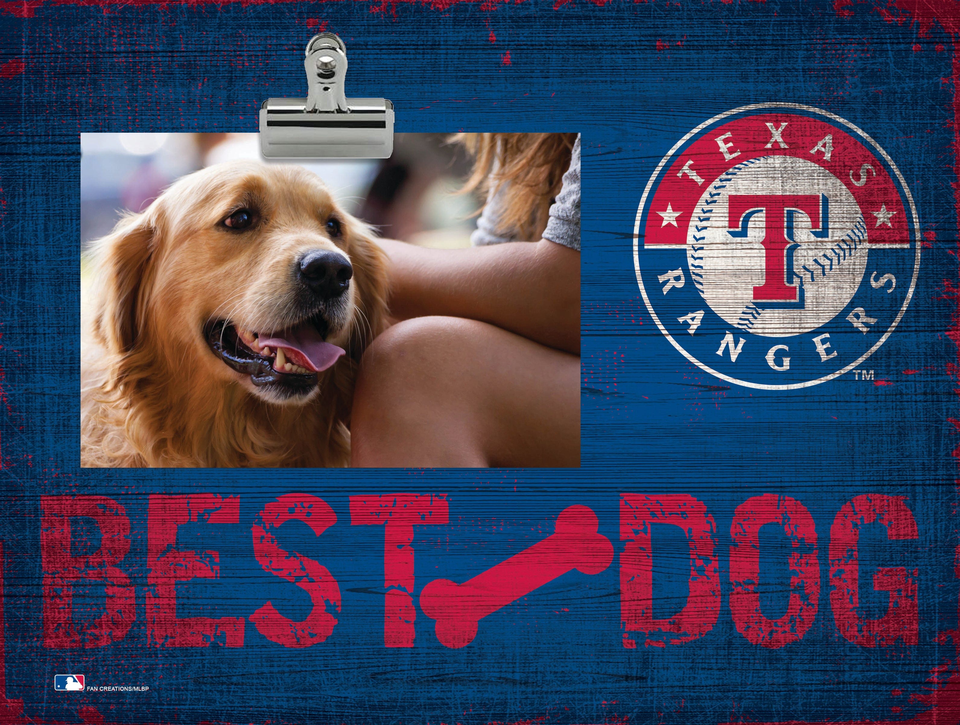 Texas Rangers Best Dog Clip Frame
