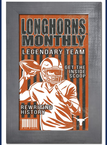 Fan Creations Home Decor Texas   Team Monthly Frame 11x19