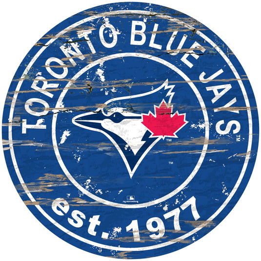 Fan Creations 24" Wall Art Toronto Blue Jays Distressed 24" Round Sign
