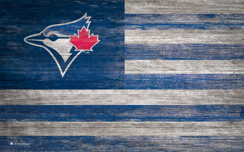 Fan Creations Home Decor Toronto Blue Jays   Distressed Flag 11x19