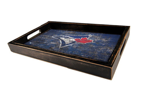 Fan Creations Home Decor Toronto Blue Jays  Distressed Team Tray With Team Colors