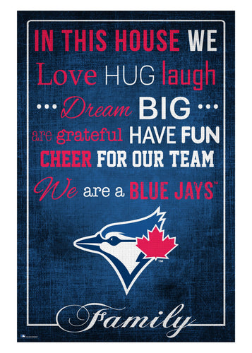 Fan Creations Home Decor Toronto Blue Jays   In This House 17x26