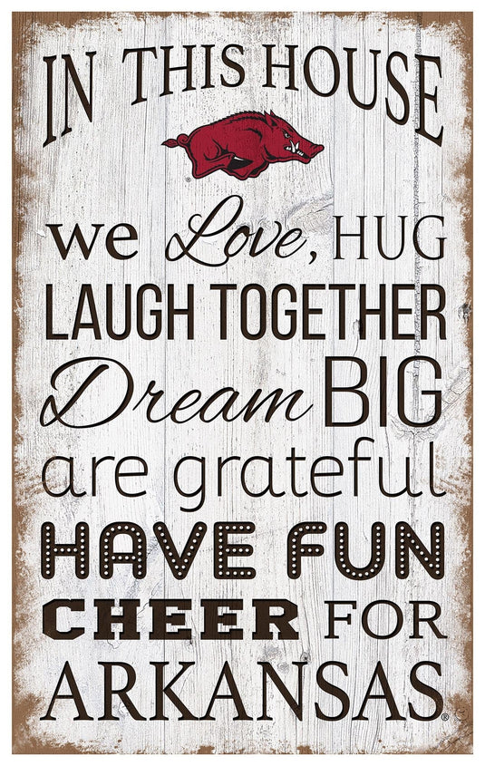 Fan Creations Home Decor University of Arkansas  In This House 11x19