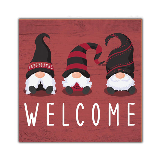 Fan Creations Home Decor University of Arkansas   Welcome Gnomes