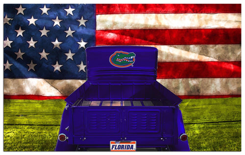 Fan Creations Home Decor University of Florida   Patriotic Retro Truck 11x19