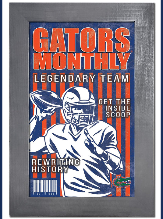 Fan Creations Home Decor University of Florida   Team Monthly Frame 11x19