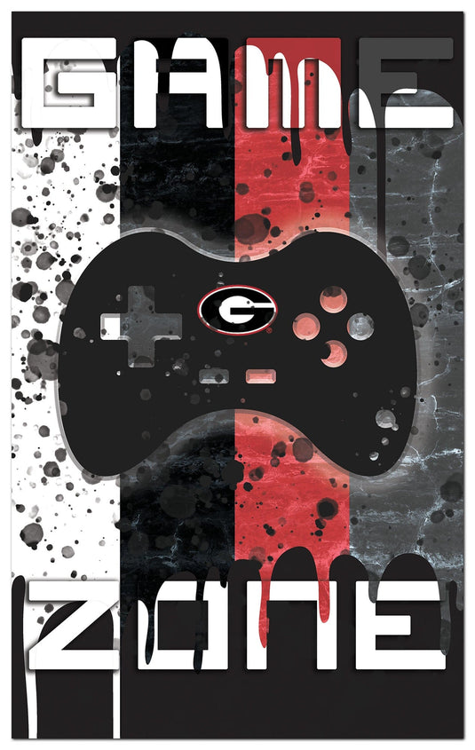 Fan Creations Home Decor University of Georgia   Color Grunge Game Zone 11x19