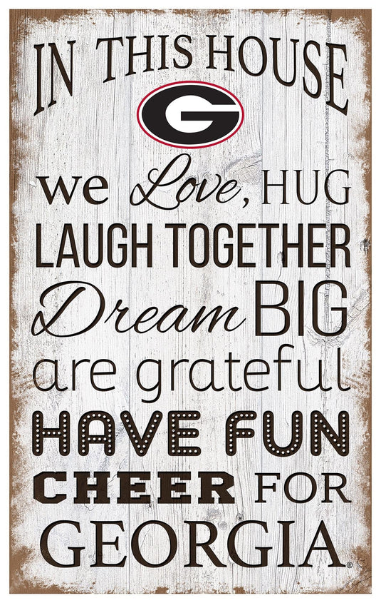 Fan Creations Home Decor University of Georgia    In This House 11x19