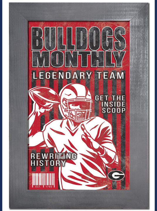 Fan Creations Home Decor University of Georgia    Team Monthly Frame 11x19