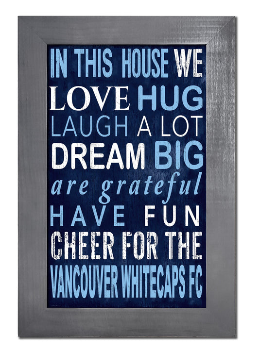 Fan Creations Home Decor Vancouver Whitecaps FC   Color In This House 11x19 Framed