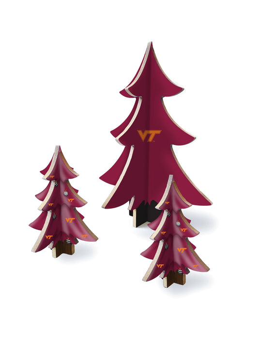 Fan Creations Holiday Home Decor Virginia Tech Desktop Tree Set