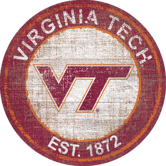 Fan Creations Home Decor Virginia Tech Heritage Logo Round
