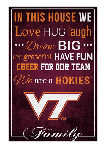 Fan Creations Home Decor Virginia Tech   In This House 17x26