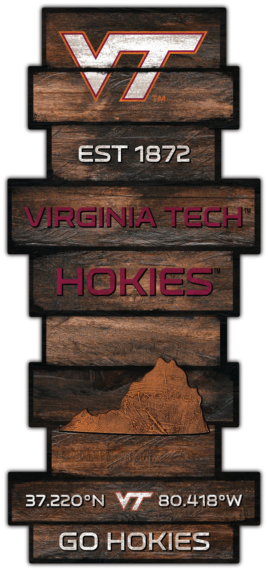 Fan Creations Wall Decor Virginia Tech Wood Celebration Stack