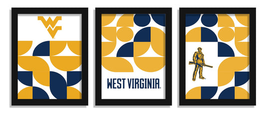 Fan Creations Home Decor West Virginia Minimalist Color Pop 12x16 (set of 3)