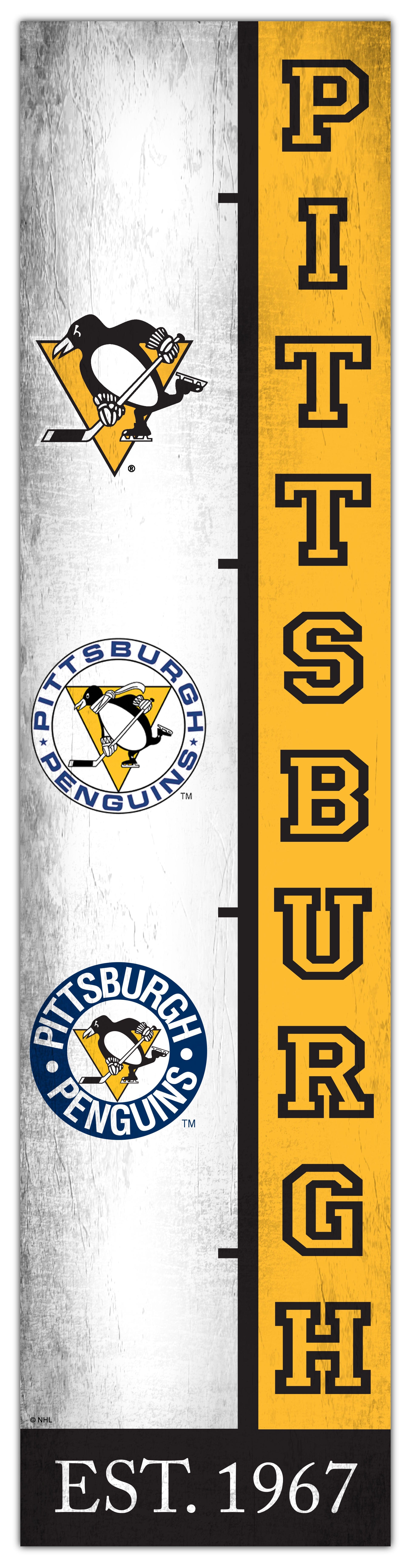 Pittsburgh Penguins Team Logo Progression 6x24 – Fan Creations GA, image size:1933x7363