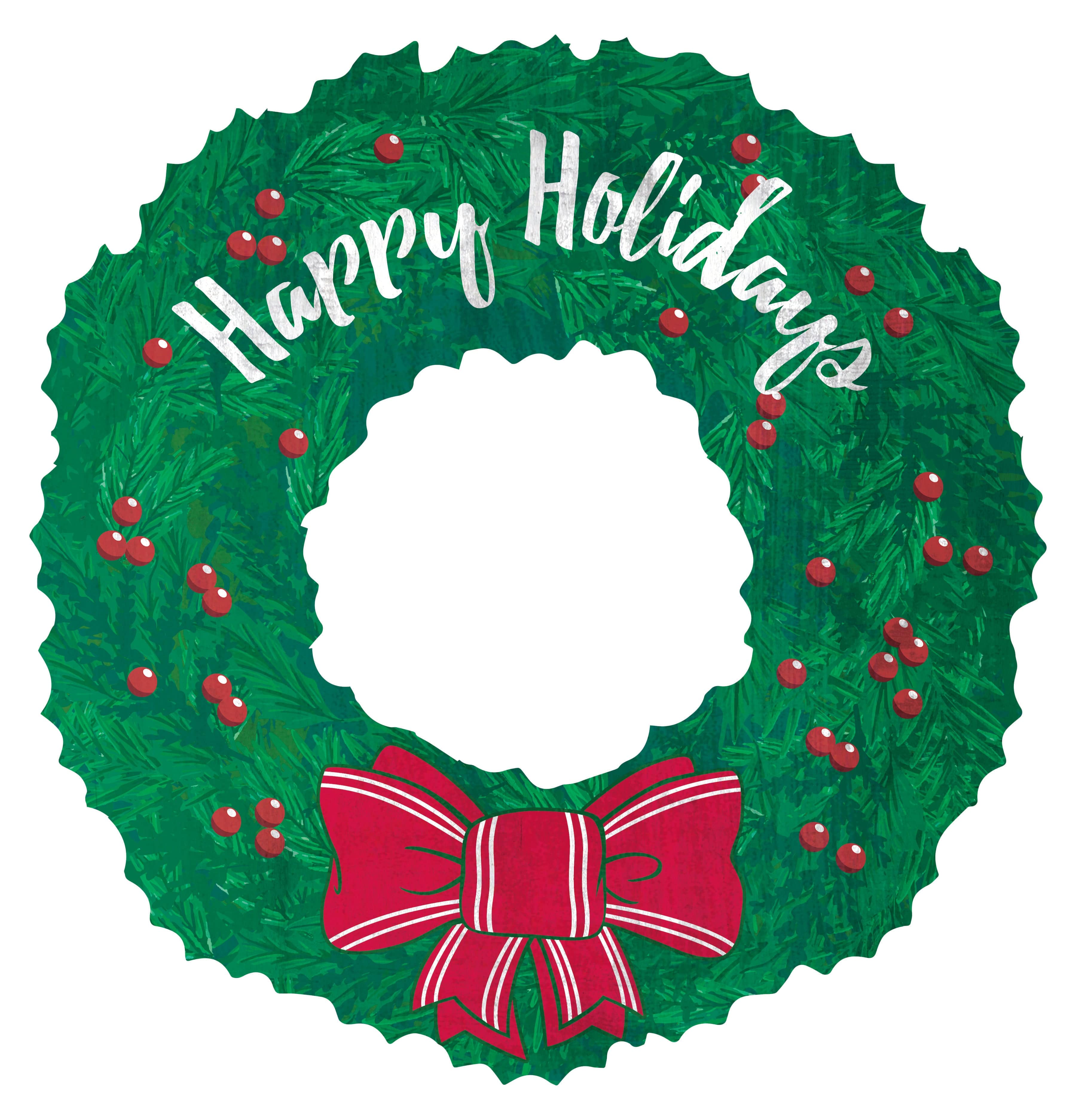 Happy Holidays Wreath – Fan Creations GA