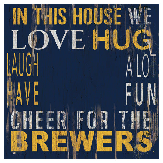 Fan Creations Home Decor Milwaukee Brewers  In This House 10x10 Frame