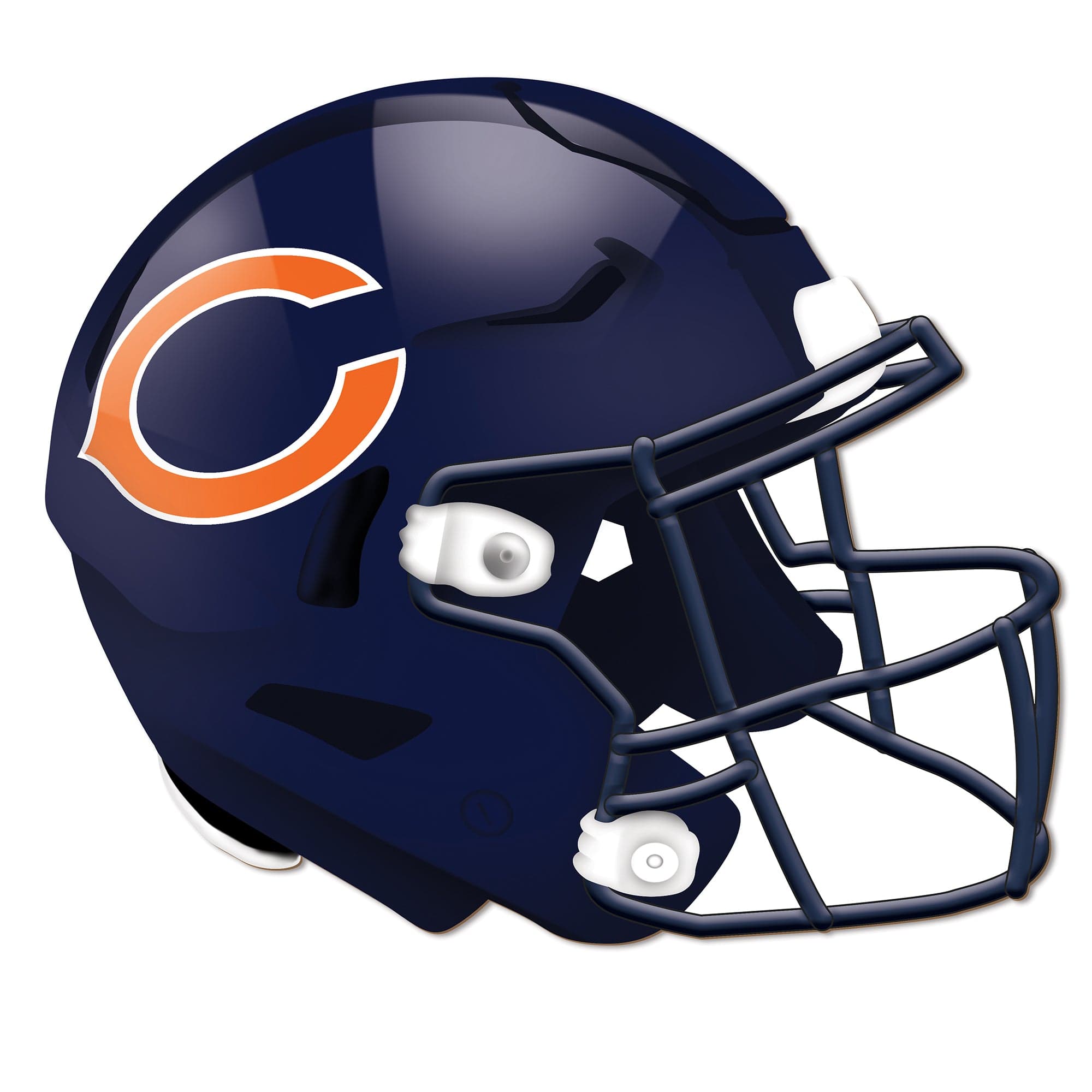 chicago bears football helmet with black background Chicago Bears Helmet Cutout 24in