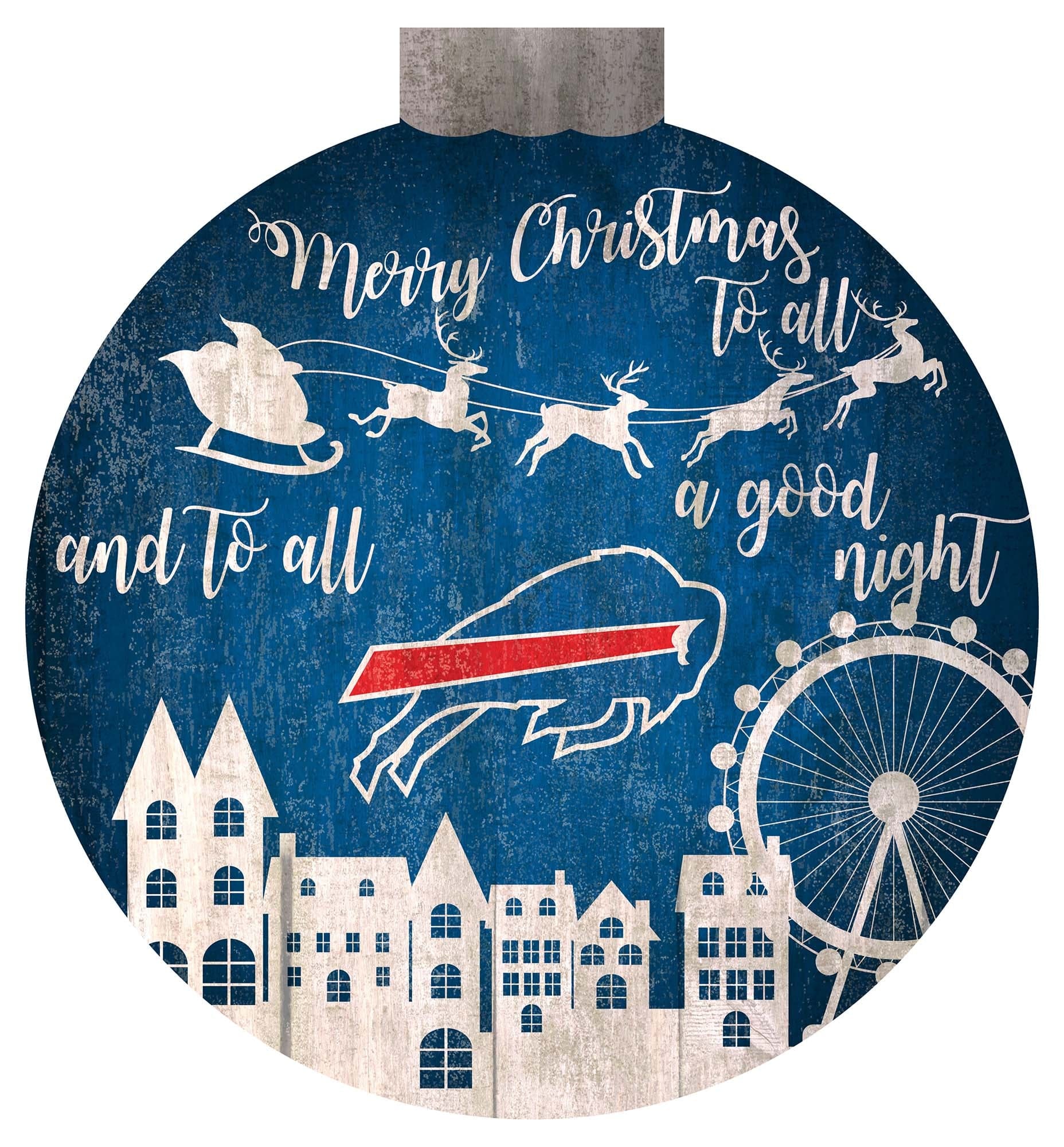 Buffalo Bills Santa Hat Christmas Light Logo Ornament, Merch, Gear & Apparel