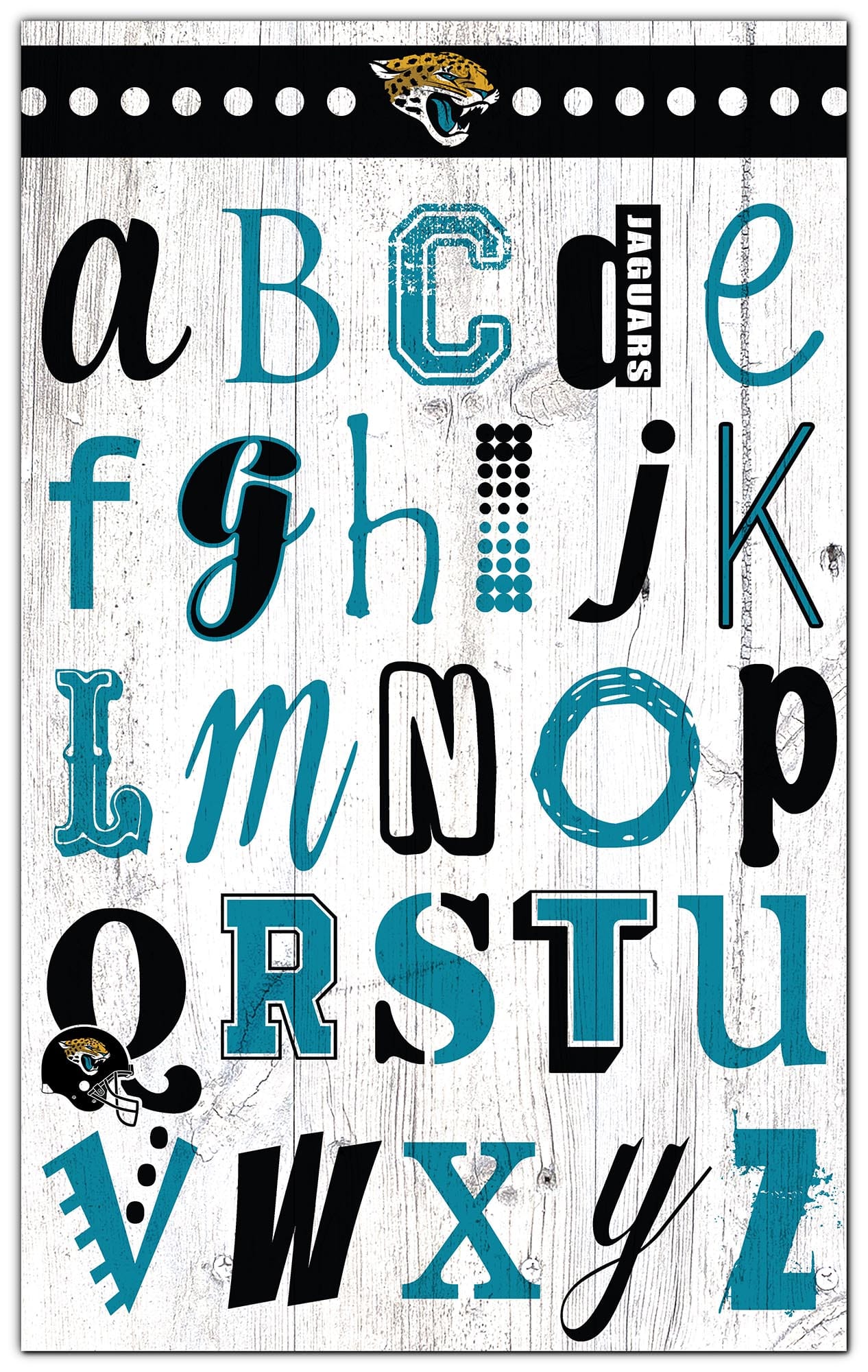 jacksonville-jaguars-alphabet-sign-11x19-fan-creations-ga for Free Printable Letters For Signs Jacksonville Jaguars Alphabet Sign 11x19 – Fan Creations GA for Free Printable Letters For Signs