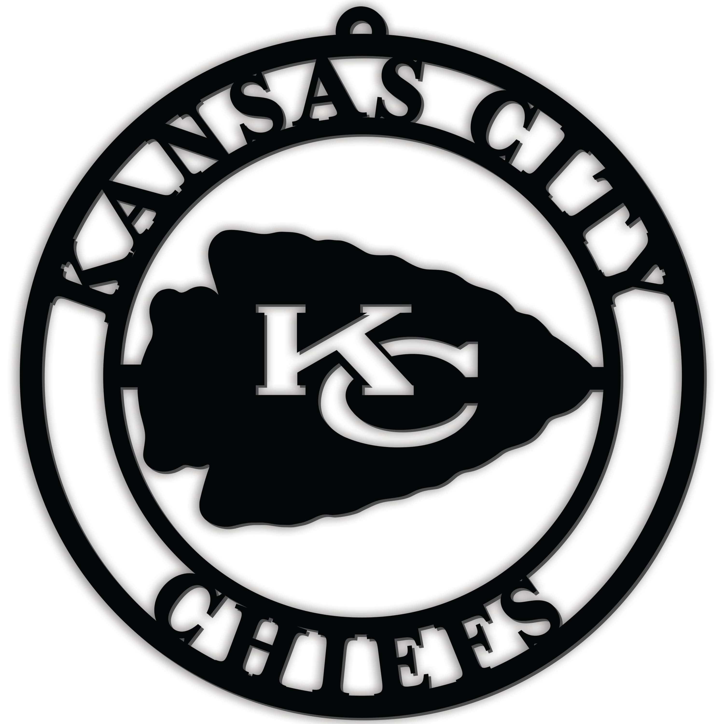 Kansas City Chiefs Silhouette Logo Cutout Circle Fan Creations GA