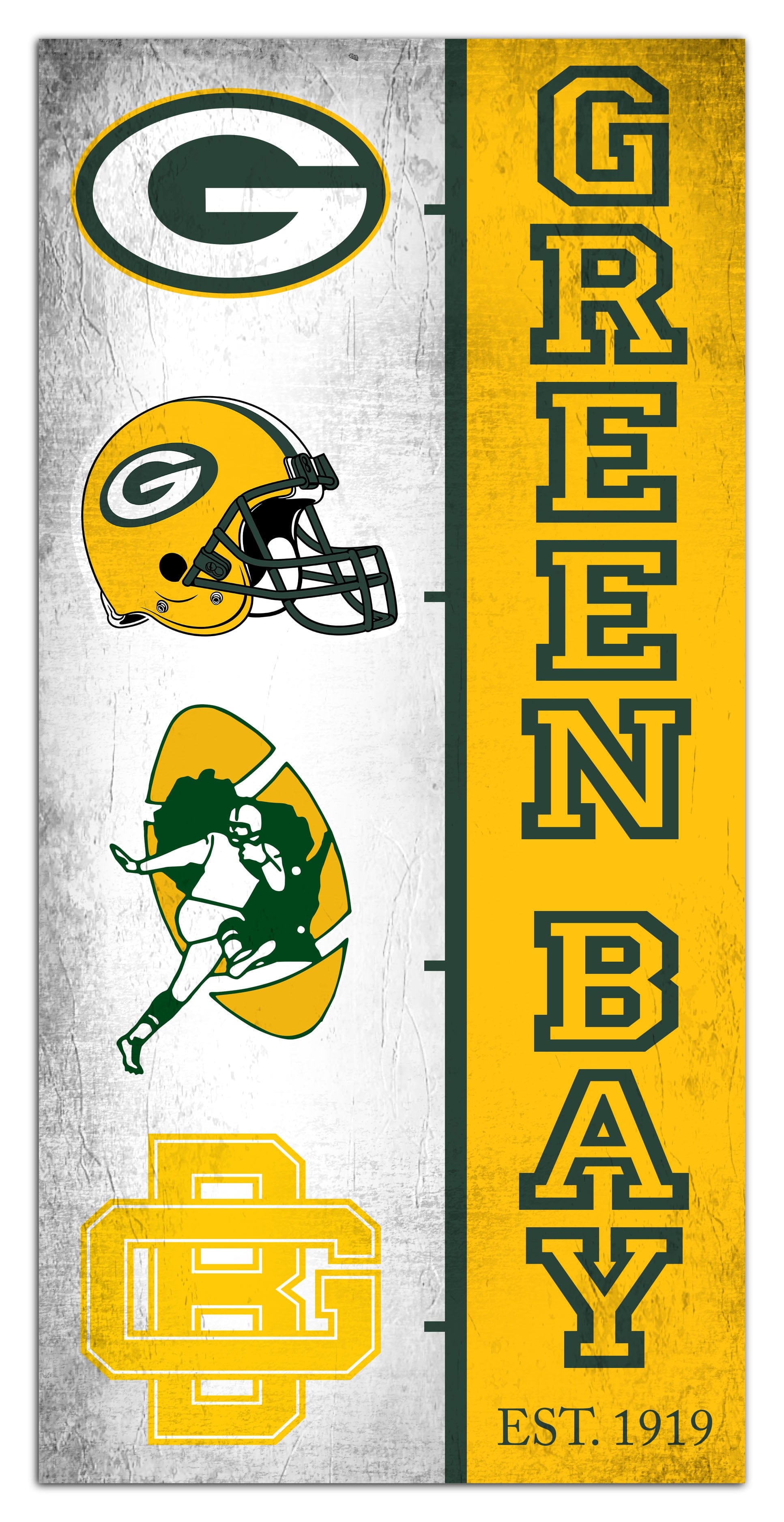 Green Bay Packers Team Logo Progression 6x12 Fan Creations GA Green Bay Packers Team Logo Progression 6x12 Fan Creations GA