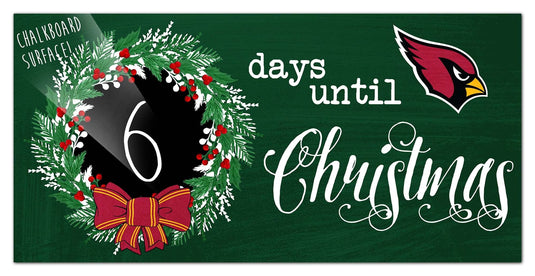 Fan Creations Holiday Home Decor Arizona Cardinals Chalk Christmas Countdown 6x12